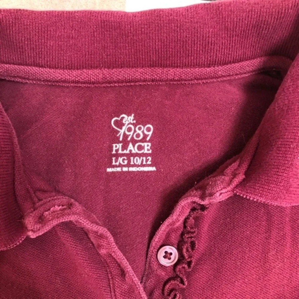 Children’s Place‎ uniform shirt maroon girls L10/12